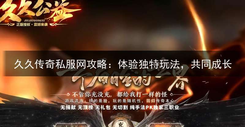 久久传奇私服网攻略：体验独特玩法，共同成长